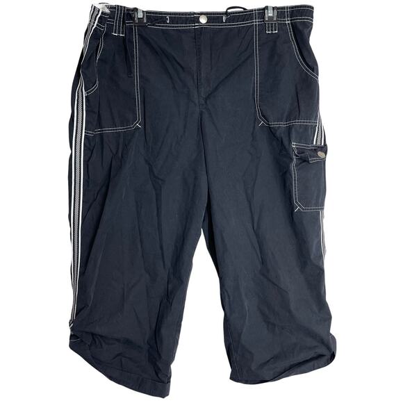 St Johns Bay Cropped Pants Women Plus 1X Black Active Outdoor Gorpcore - Picture 1 of 5